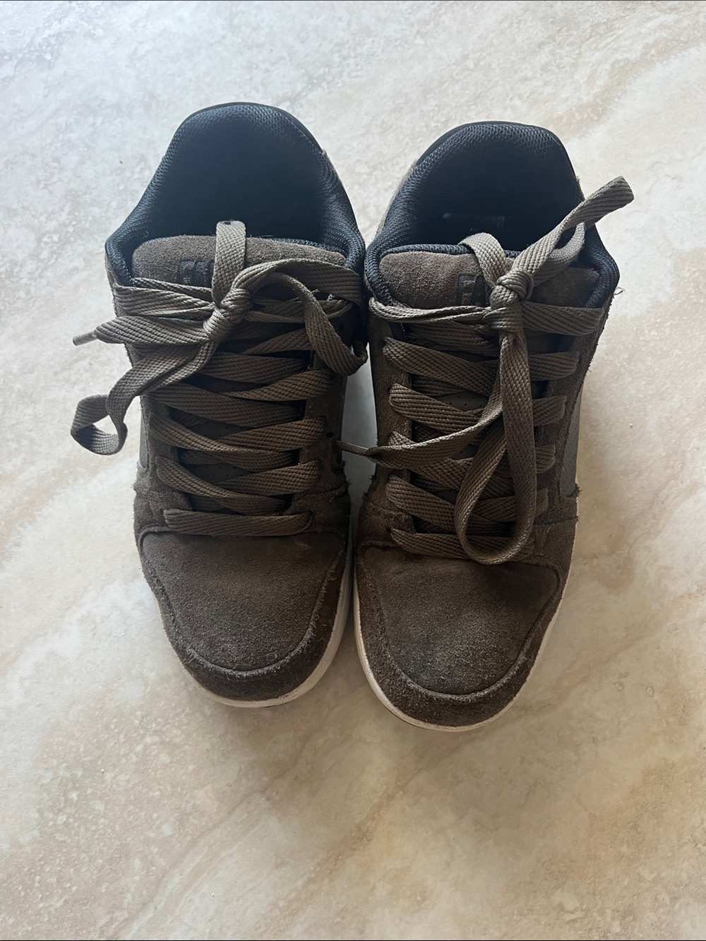 Men's Casual Suede Lace-Up Sneakers - Dark Brown